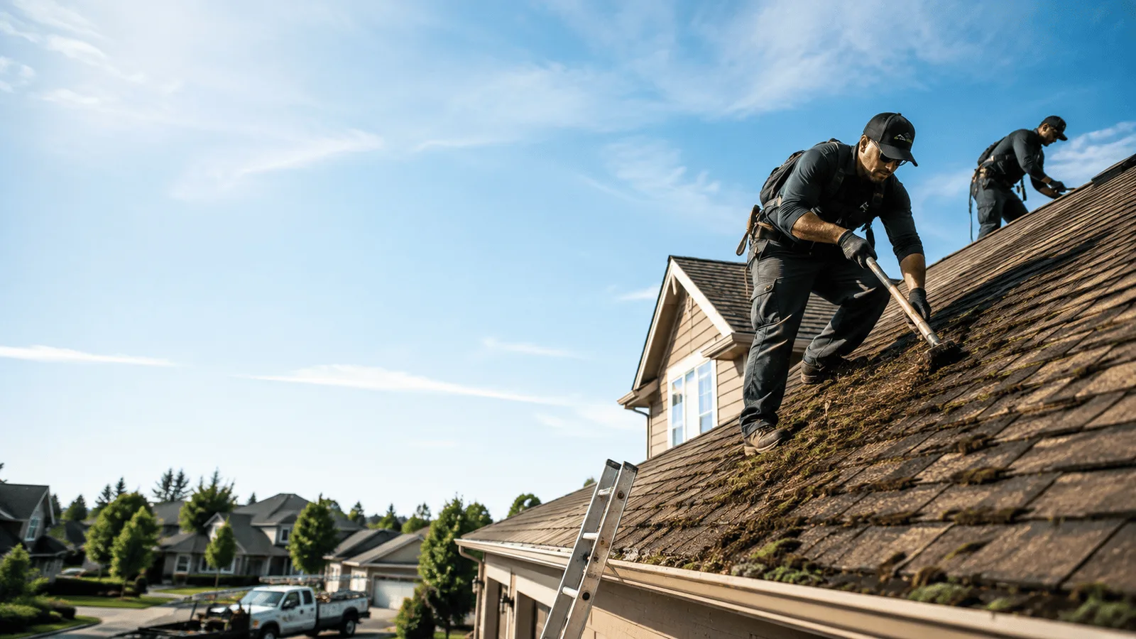 Roof Moss Removal in Noble, IL near me